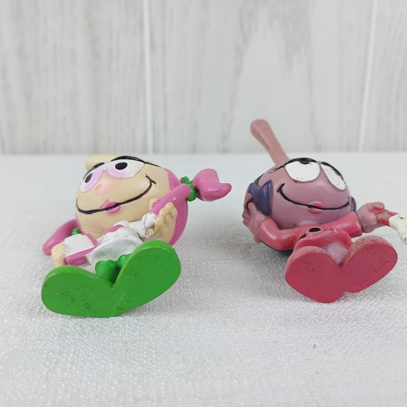 VTG 1983 Snorks 3" CASEY Nurse & Daffney tennis PVC Figure Snorkels Schleich. - Picture 10 of 13